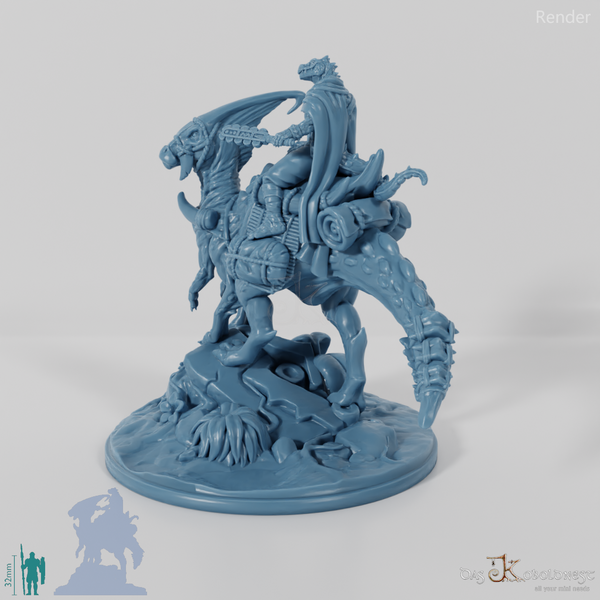 Koa, Echsenvolk Kampfmeister mit Keule auf JuJu