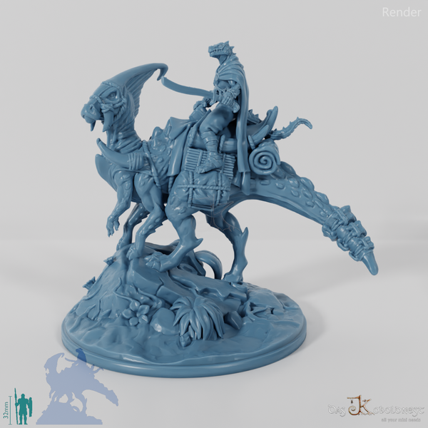 Koa, Echsenvolk Kampfmeister mit Schwert auf JuJu