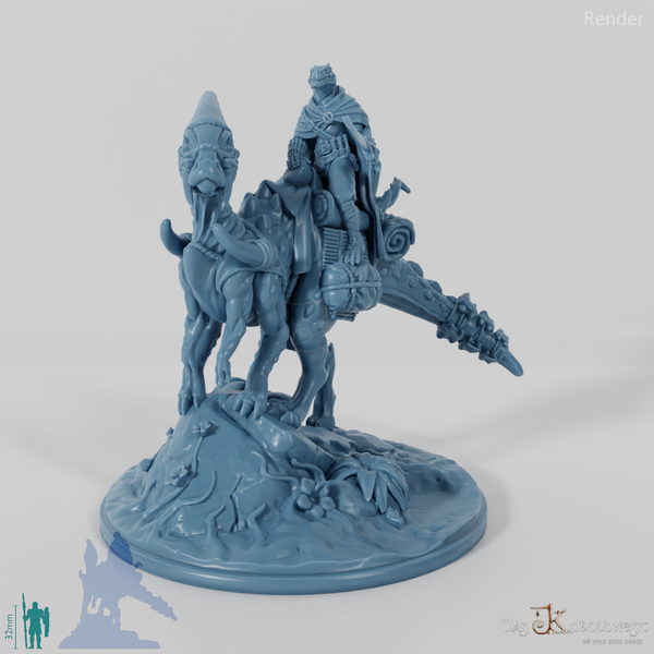 Koa, Echsenvolk Kampfmeister mit Schwert auf JuJu