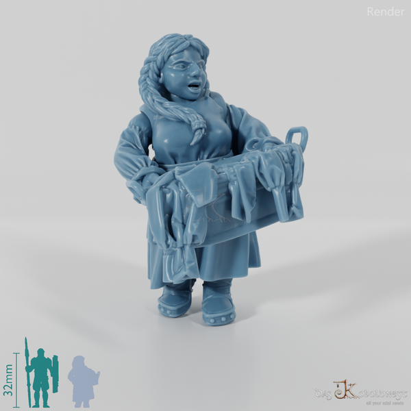 Zwergen-Zivilistin 05 (Wäscherin)