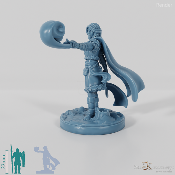 Elena, Schülerin des Nordens mit Dolch und Zauber (Pose 2)