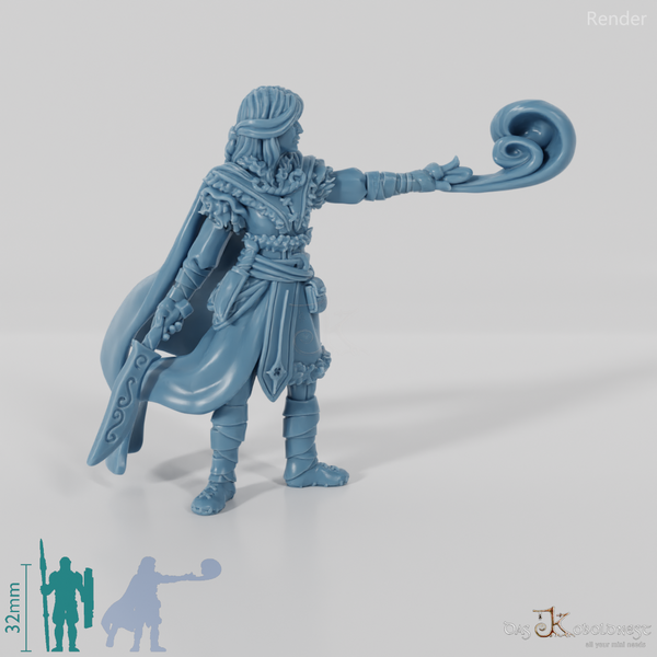 Elena, Schülerin des Nordens mit Dolch und Zauber (Pose 2)