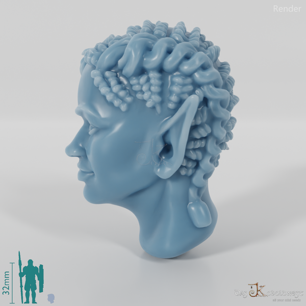 Frauenkopf - Elfin Asymmetrisch Geflochten