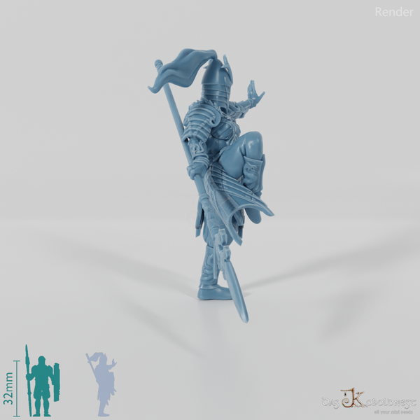 Oathguard Halbediers - Captain En Fan - Allaria - BoV