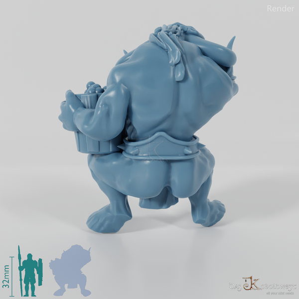 Entsetzter Minotaurus mit Popcorn