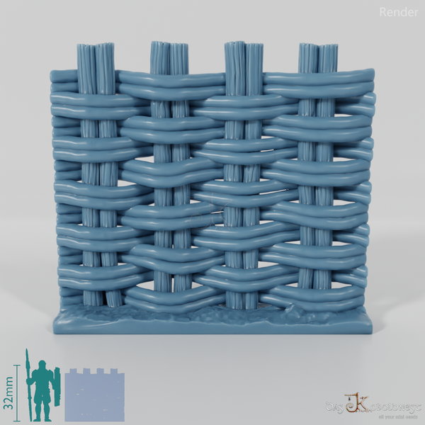 Zaun - Gebogener Flechtzaun