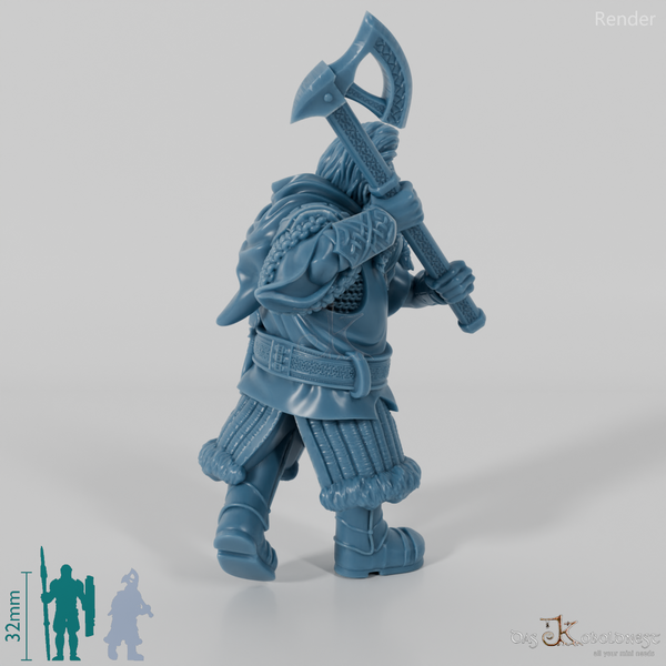 Gawli, Zwergen-Krieger in Kampfhaltung (Remastered)