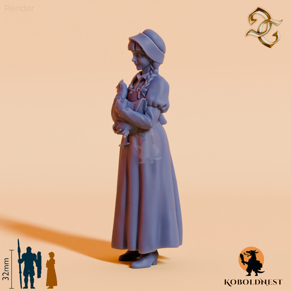 Ginger, Mädchen mit Huhn