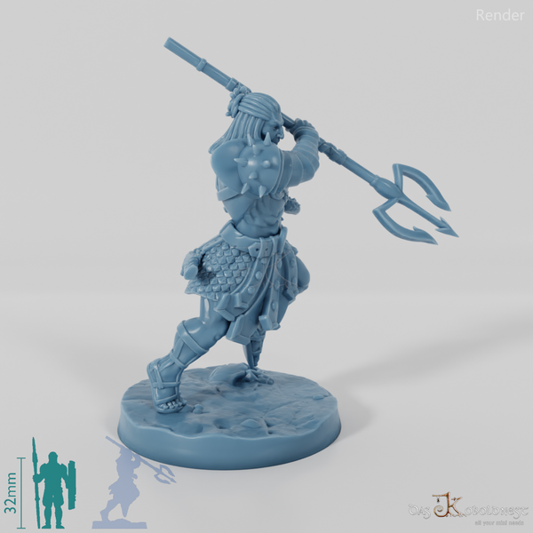 Rhom der Unerbittliche, Menschen-Gladiator mit Dreizack 1