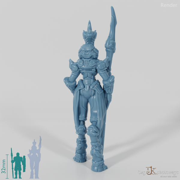 Außerirdischer Soldat mit Speer