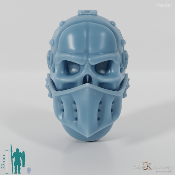 Valiant Battle Mage - Head - Skull A (ohne Augen)