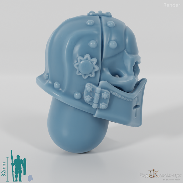 Valiant Battle Mage - Head - Skull B