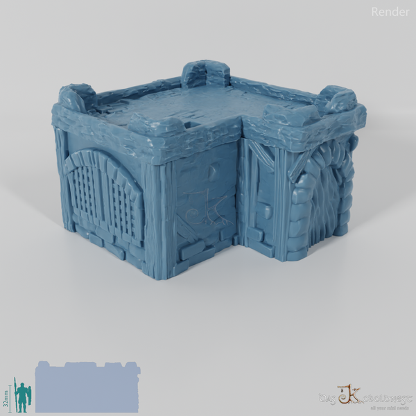 Kleines Wüstenhaus mit Lehm-Flachdach