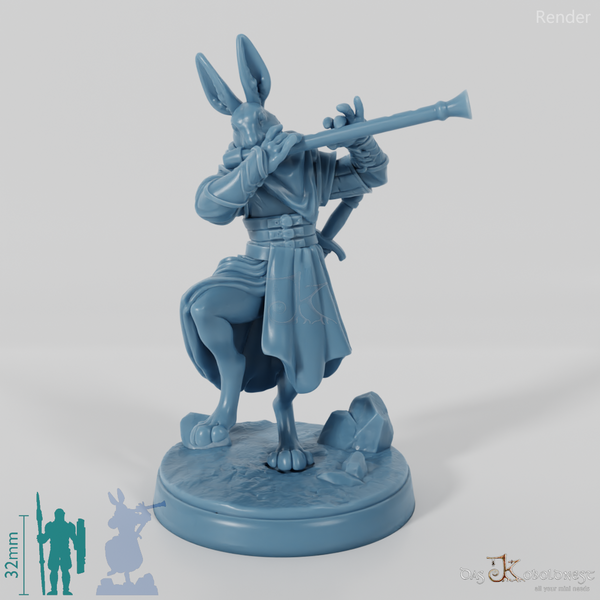 Hasenvolk-Flötenspieler