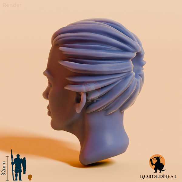 Frauenkopf - 44 (für modulare Frisuren)