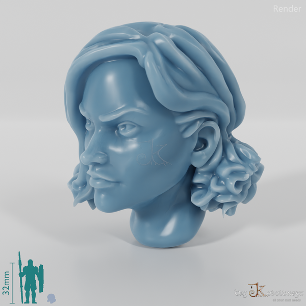 Frauenkopf - Leichte Locken