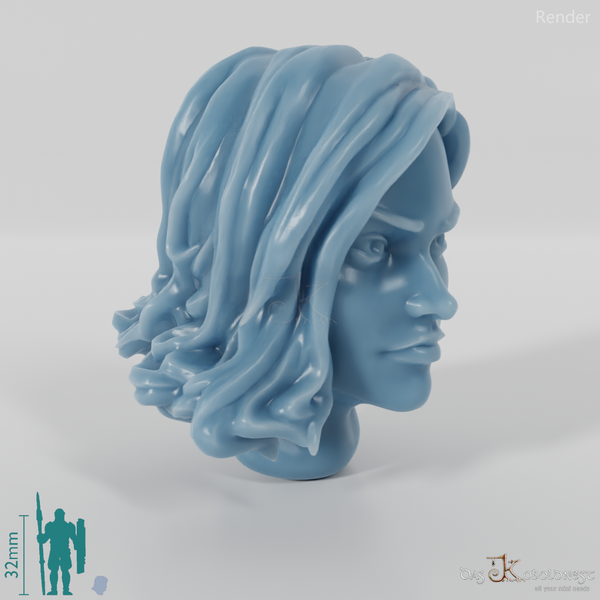 Frauenkopf - Leichte Locken