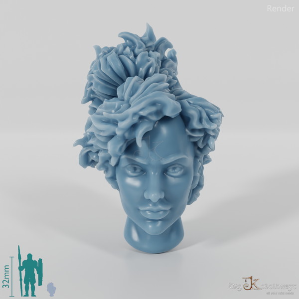 Frauenkopf - Zottige Haare