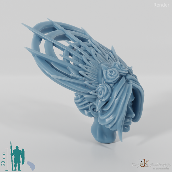 Frauenkopf - Ausladende Tiara