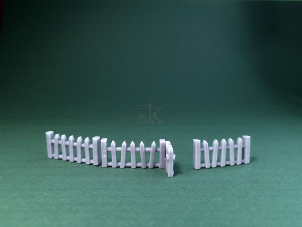 Zaun - Gartenzaun mit Tor (Spitz)