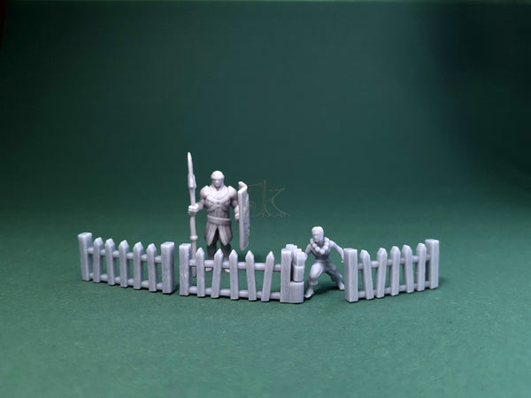 Zaun - Halbling-Gartenzaun mit Tor (Spitz)