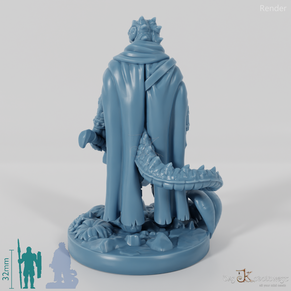 Koa, Echsenvolk Kampfmeister mit Schwert (Pose 1)