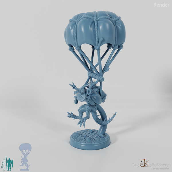 Drachenkobold-Fallschirmjäger mit Gewehr 02
