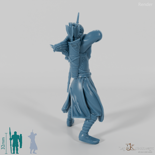 Laigalad, Elfen-Schütze in Kampfhaltung (Remastered)