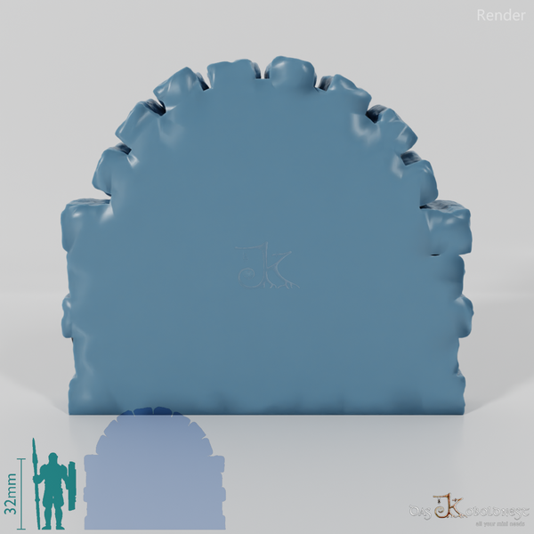 Halblinghöhlenfassade - Mediterrane Seitentür