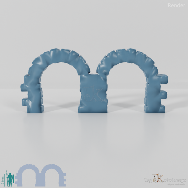 Durchgang - Gemauerter doppelter Torbogen