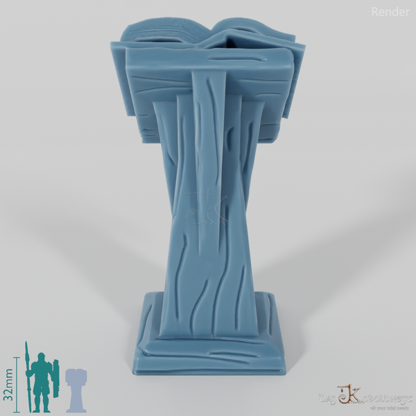 Bibliothek - Lesepult mit Buch 02