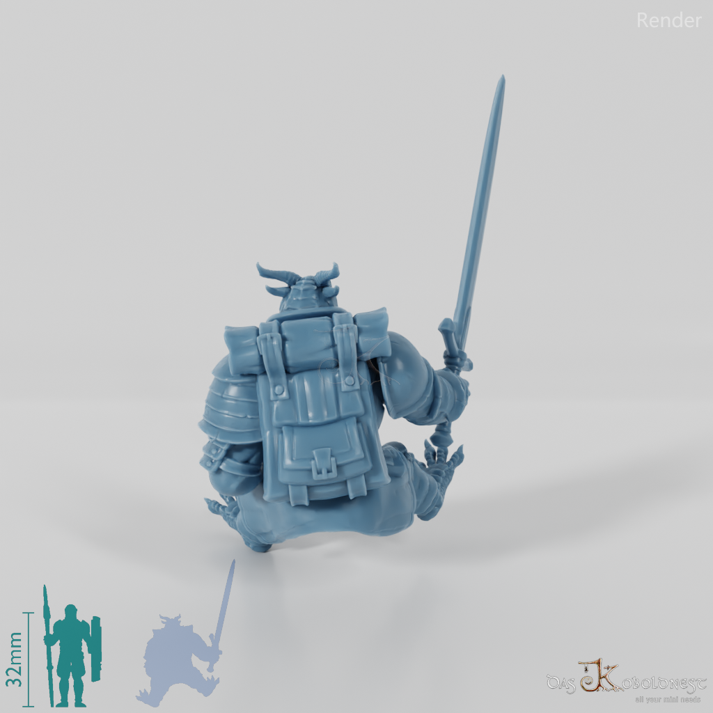 Dragonborn-Krieger 04 - Reiterpose