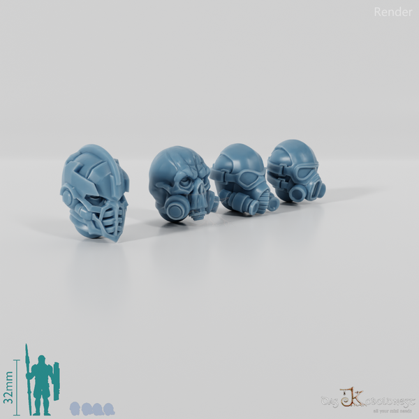 Space Soldiers - Marauderköpfe Set 01