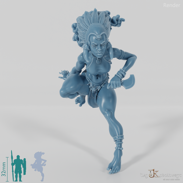 Masina, Inselschurkin mit Beil 01