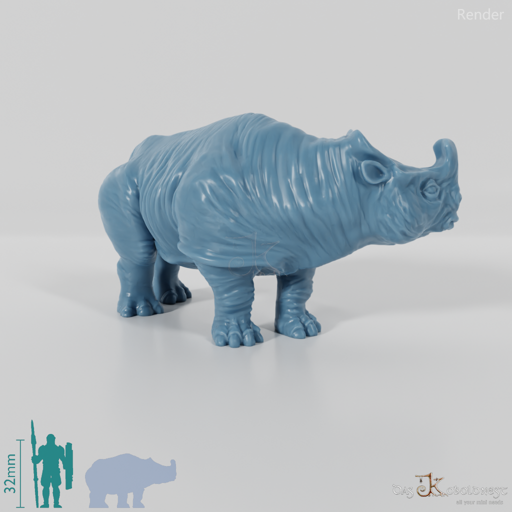 Megacerops 06 (Jungtier) - StoneAxe Miniatures