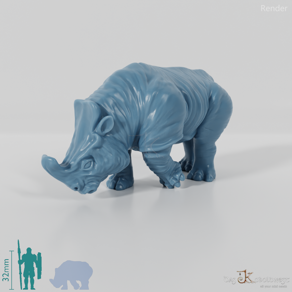 Megacerops 07 (Jungtier) - StoneAxe Miniatures