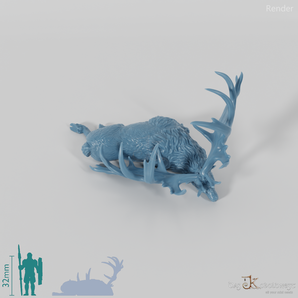 Megaloceros 08 (Kadaver) - StoneAxe Miniatures