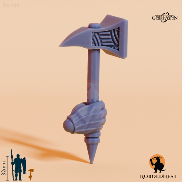 Minenzwerg-Hammer A mit Hand
