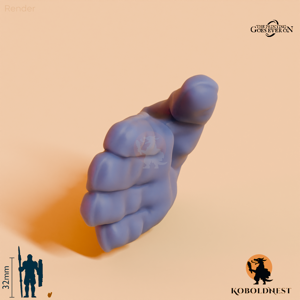 Minenzwerg-Hand, Offen