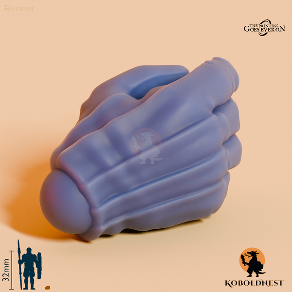 Minenzwerg-Hand, entspannt B