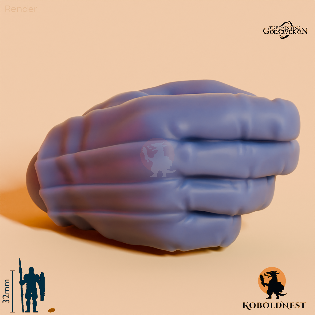 Minenzwerg-Hand, entspannt B