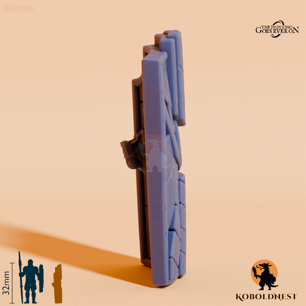 Minenzwerg-Pavese mit Hand
