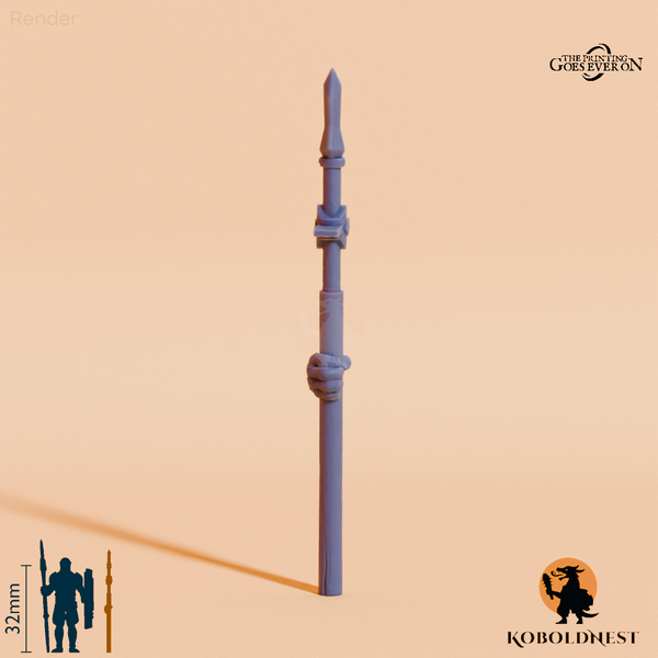 Minenzwerg-Speer D mit Hand