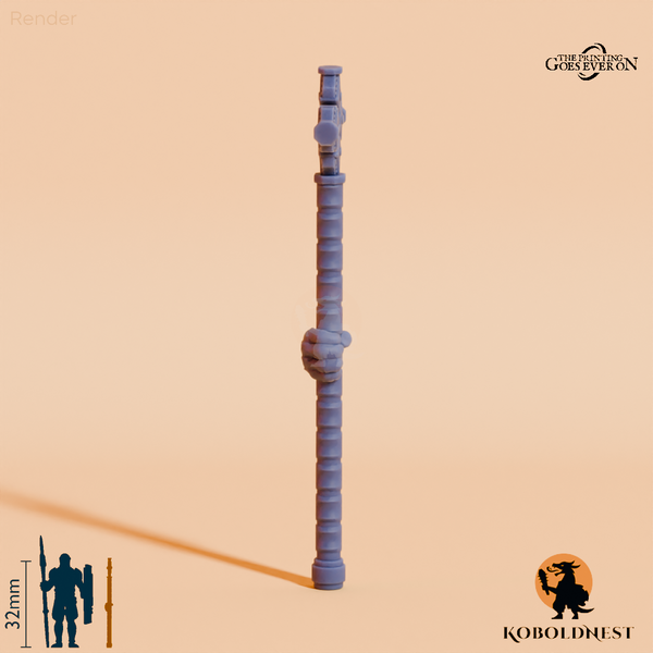 Minenzwerg-Stab B mit Hand