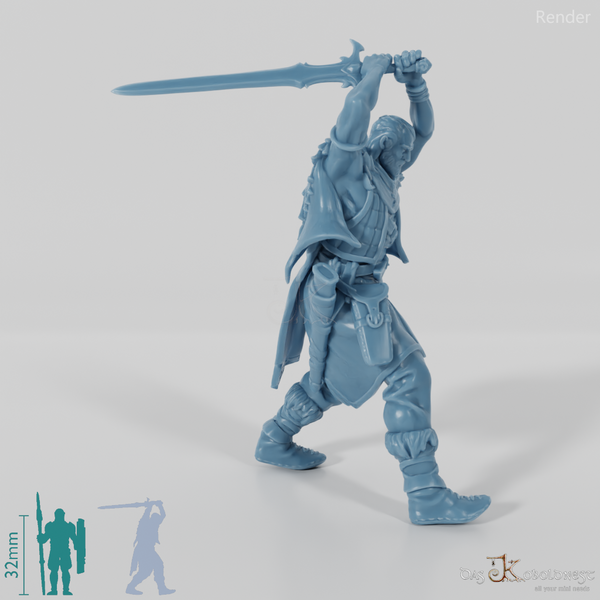 Wylder, Monsterjäger in Angriffshaltung