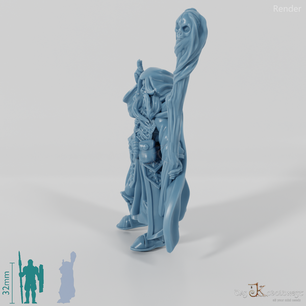 Nekromant mit Schädelstab