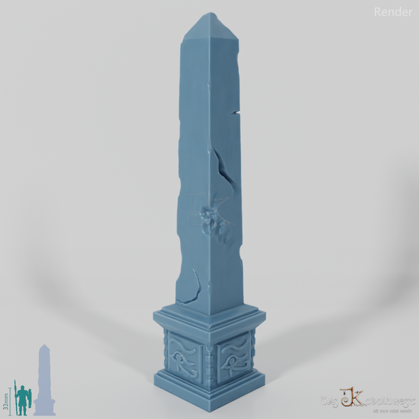 Beschädigter Obelisk