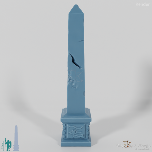 Beschädigter Obelisk