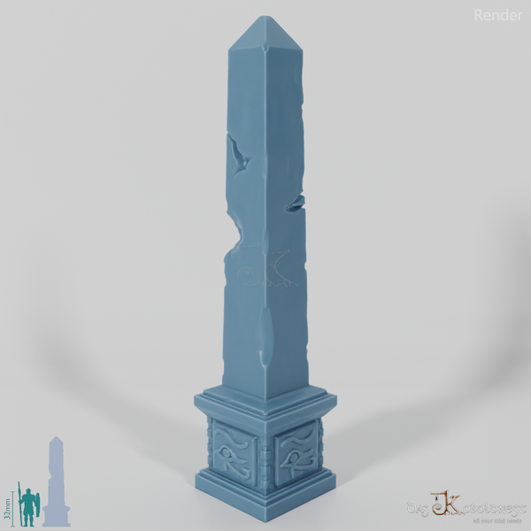 Beschädigter Obelisk