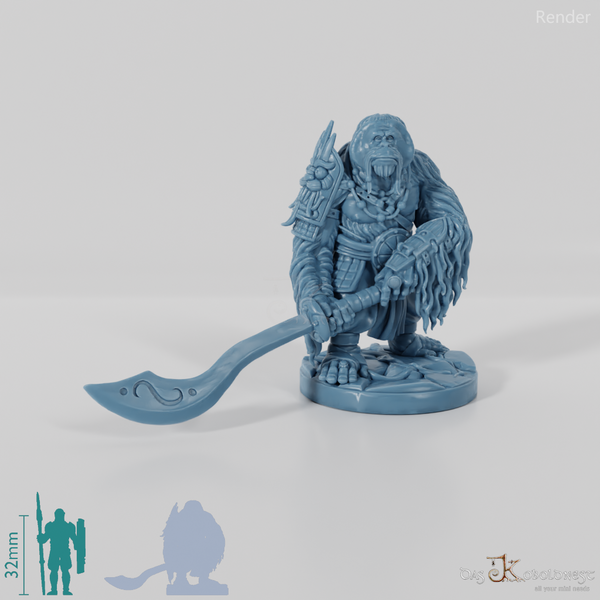 Batu, Affenvolk-Barbar mit Zweihänder